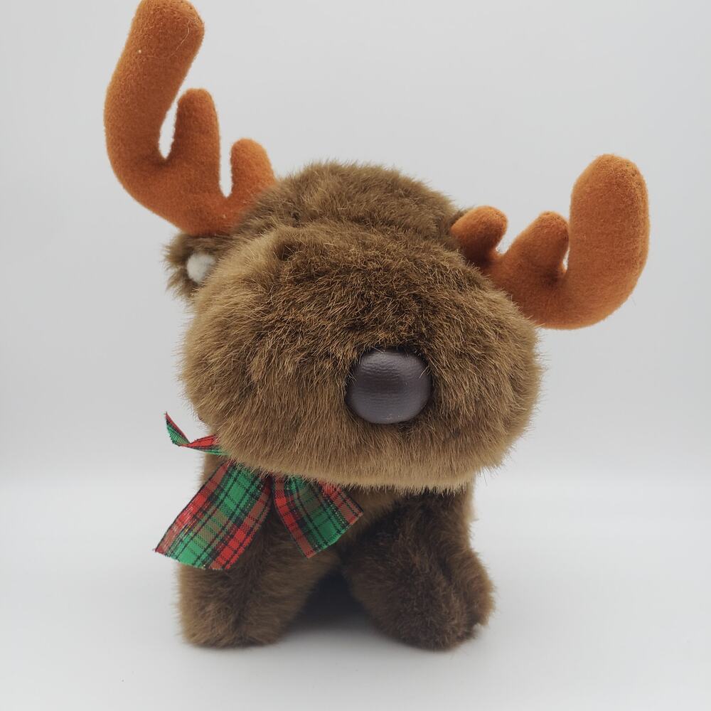 Pacific Balloon Co PBC 9 Inch Christmas Baby Reindeer Brown Stuffed Animal Plush